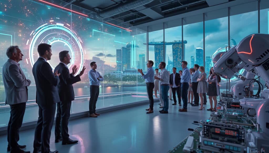 découvrez le premier studio industrie 4.0 5g à singapour, une collaboration innovante entre ibm, samsung electronics et m1, soutenue par l'imda. explorez comment cette initiative révolutionne l'intégration des technologies avancées dans l'industrie.